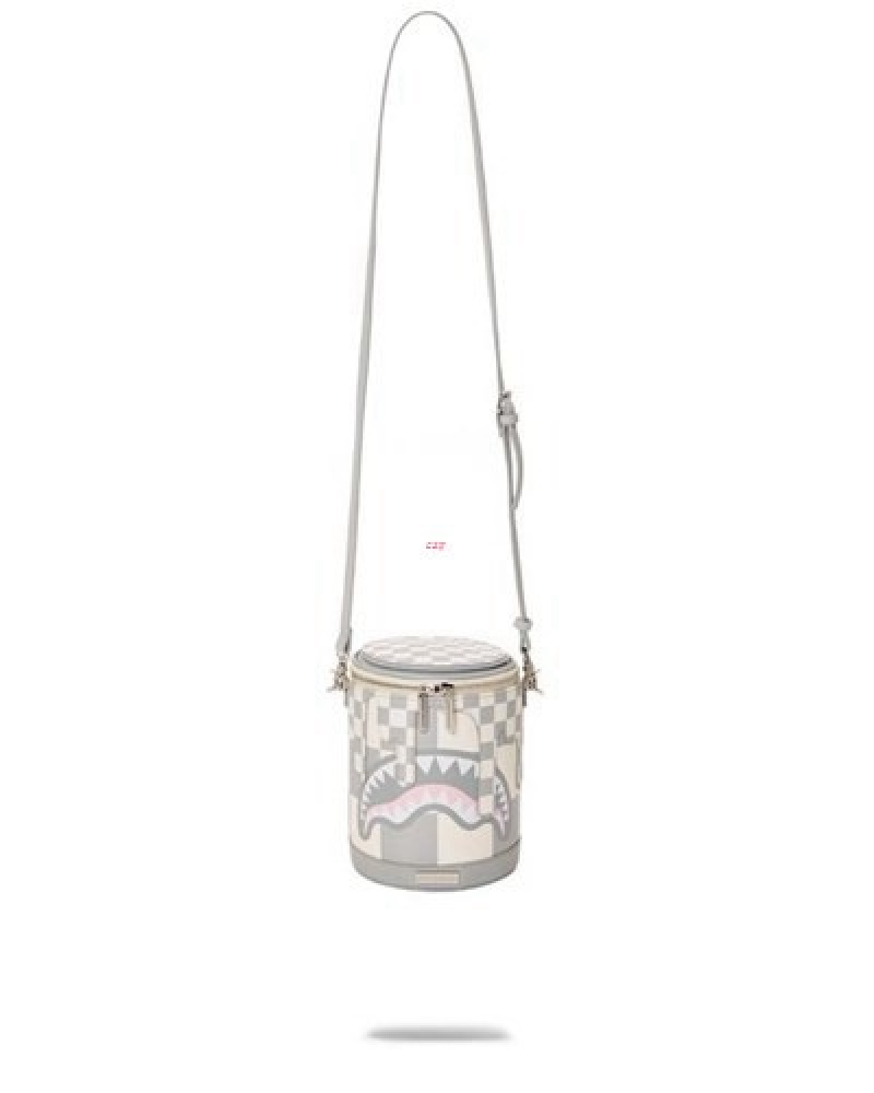 Grey Sprayground Xtc La Palais Paintbucket Crossbody Bags | 39586-LOEH