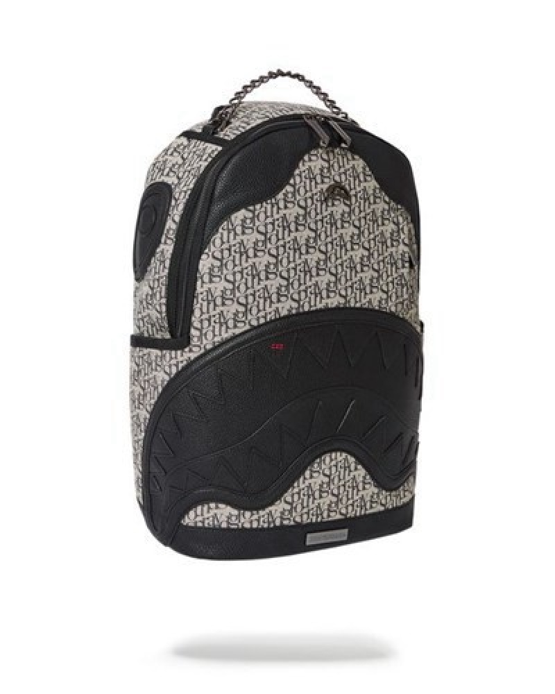 Grey / Black Sprayground Sg All Day (Dlxv) Backpacks | 20493-FMAL