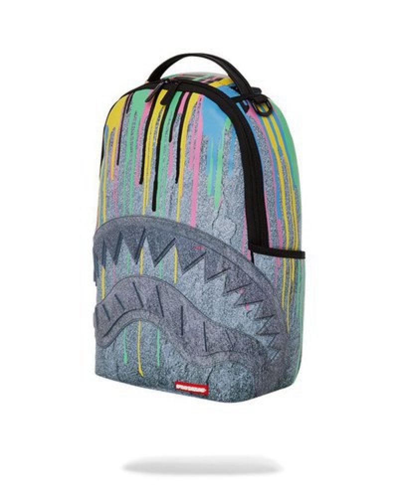 Lavender Sprayground Drippy Stone (Dlxv) Backpacks | 07695-FOZA