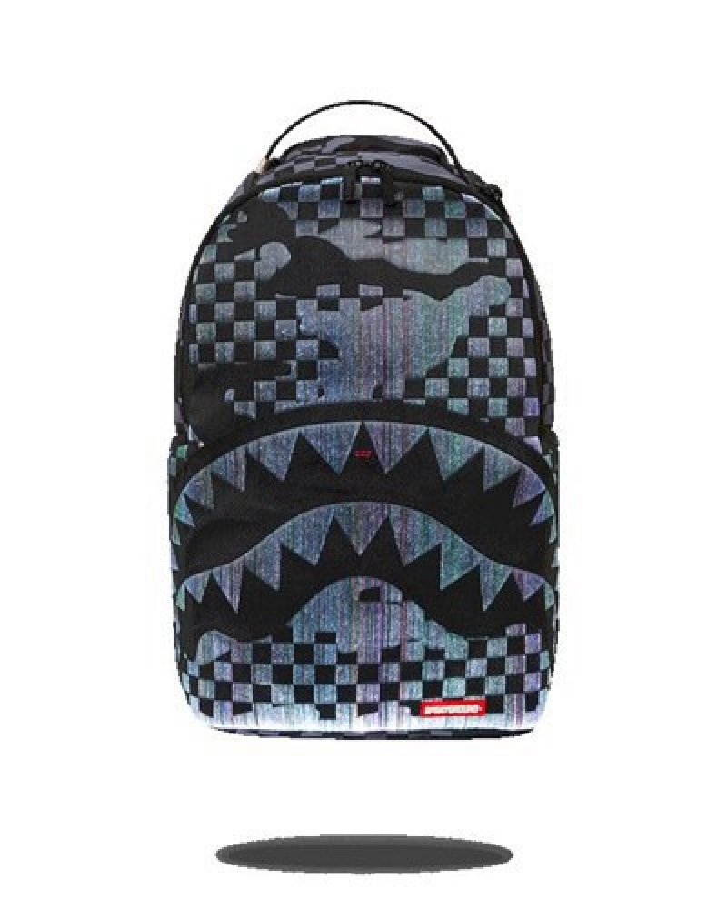 Lavender Sprayground Fiber Optics 3am The Party Never Stops Backpacks | 65791-DTIV