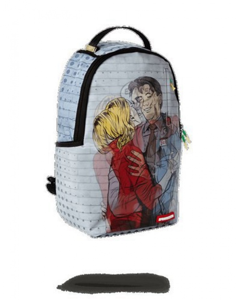 Light Blue Sprayground Zombie Lovers (Lenticular) Backpacks | 35894-TLBV