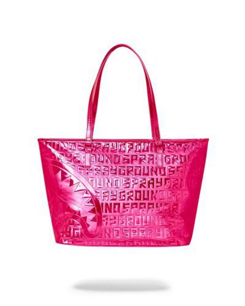 Light Pink Sprayground Infiniti Pink Diamond Tote Bags | 65079-YTWO