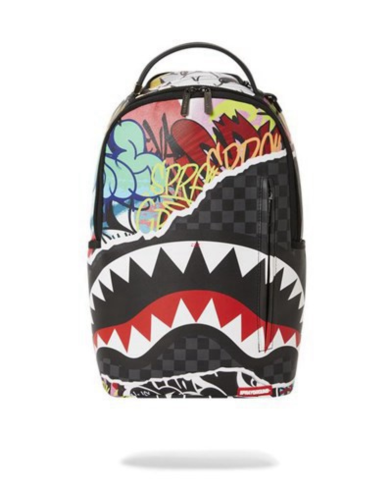 Multicolor Sprayground Artistic Pursuit (Dlxv) Backpacks | 36970-UTCF