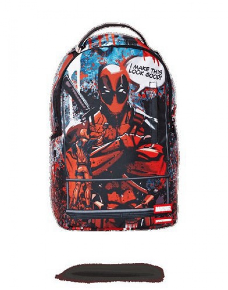 Multicolor Sprayground Deadpool Painting Deadpool Backpacks | 50186-DSWU