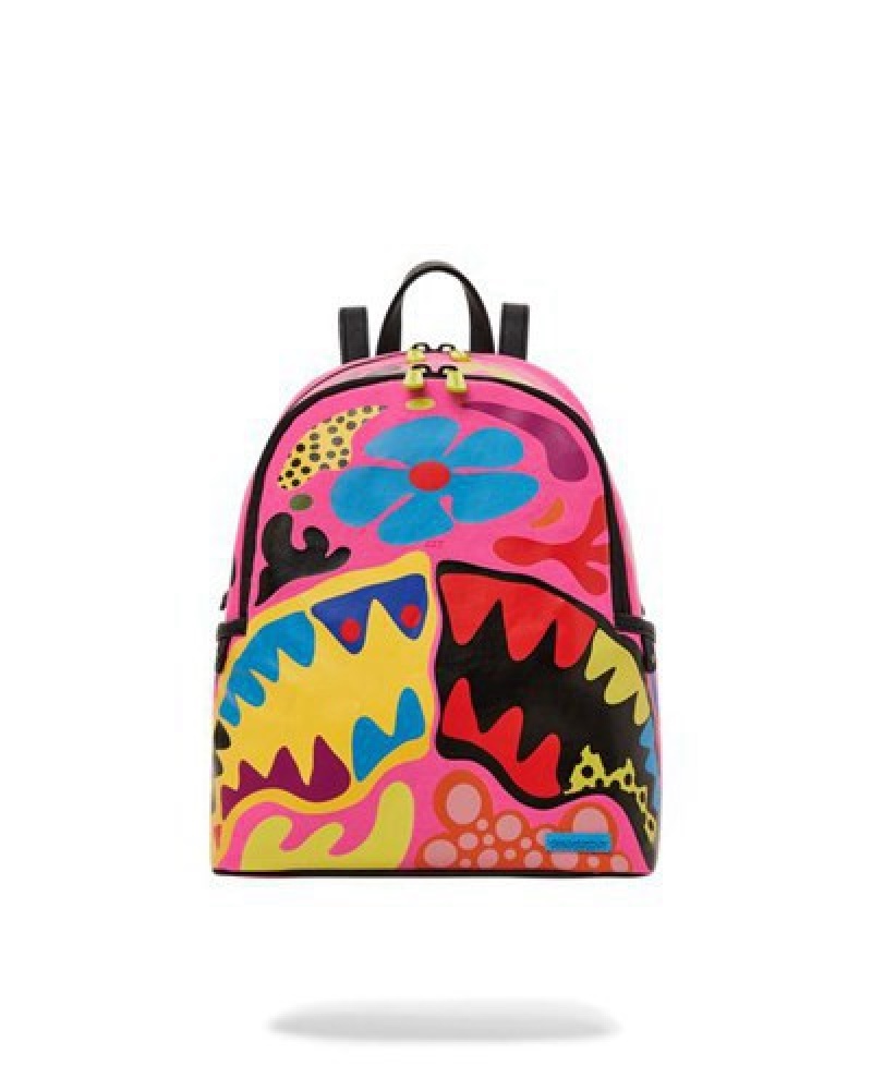 Multicolor Sprayground Psychedelic Voyage Savage Backpacks | 08954-RDZM