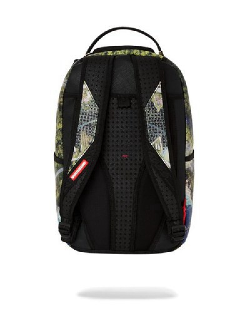 Olive Sprayground Aerial Pursuit (Dlxv) Backpacks | 87695-QMSG