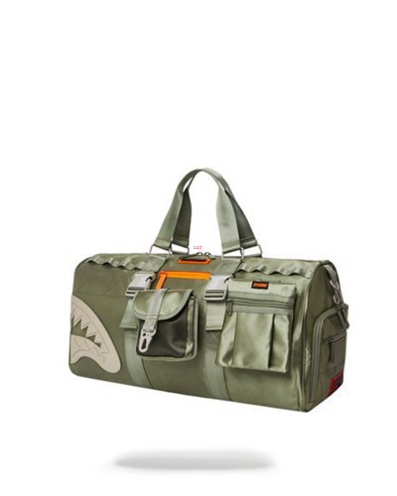 Olive Sprayground Special Ops Airborne Duffle Bags | 19526-RABC