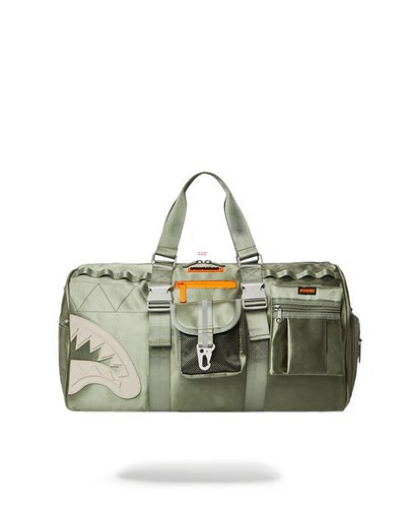 Olive Sprayground Special Ops Airborne Duffle Bags | 19526-RABC