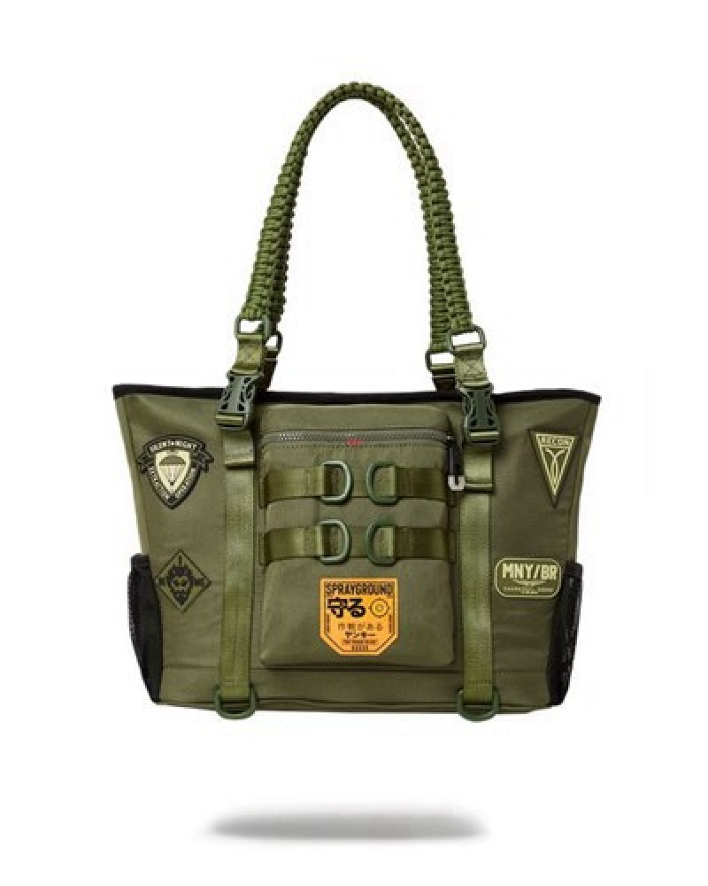 Olive Sprayground Special Ops Full Throttle Tote Bags | 56732-TIBG