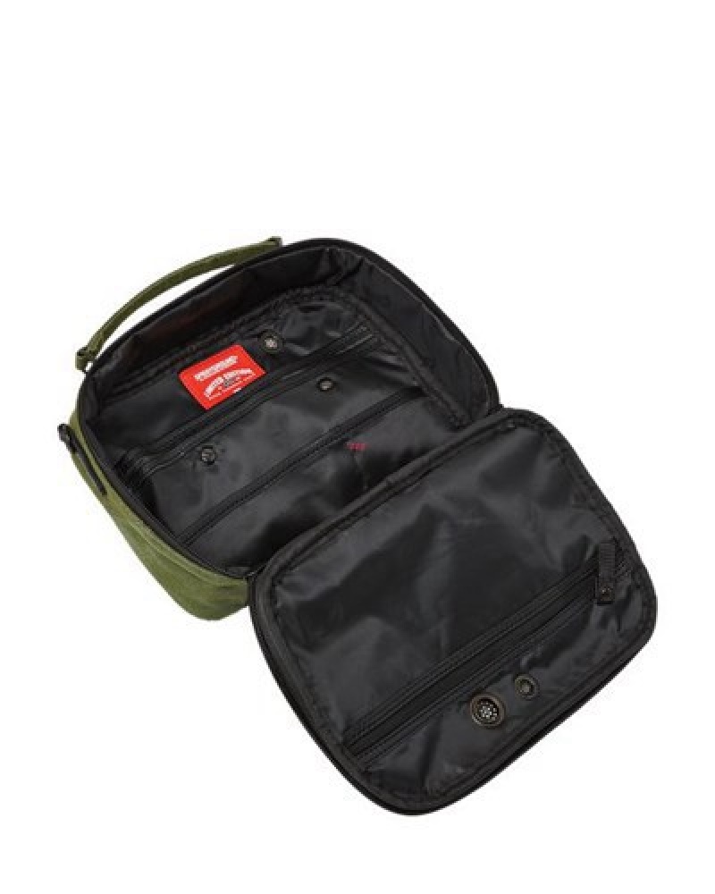 Olive Sprayground Special Ops Operation Succe Brickside Messenger Toiletry Bags | 74192-FIOQ