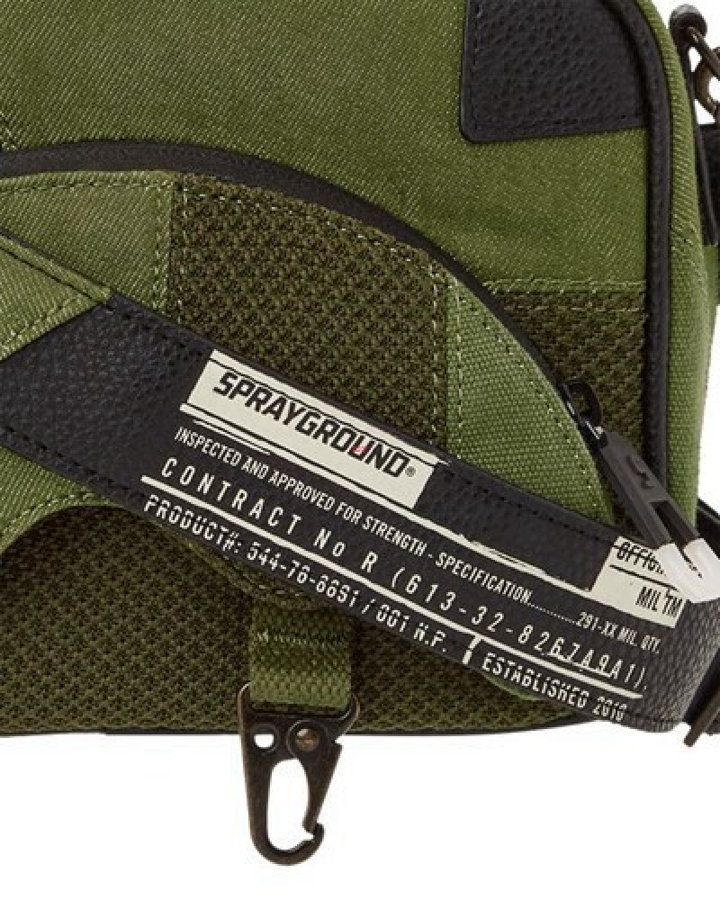 Olive Sprayground Special Ops Operation Succe Brickside Messenger Toiletry Bags | 74192-FIOQ