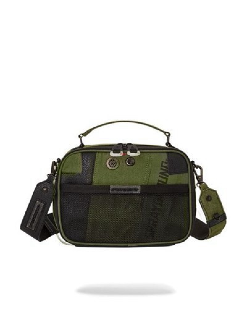 Olive Sprayground Special Ops Operation Succe Brickside Messenger Toiletry Bags | 74192-FIOQ