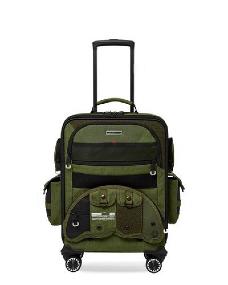 Olive Sprayground Special Ops Operation Succe Jetsetter Carry-on Luggage | 50813-BMSW