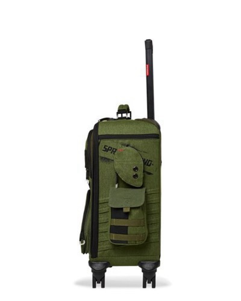 Olive Sprayground Special Ops Operation Succe Jetsetter Carry-on Luggage | 50813-BMSW