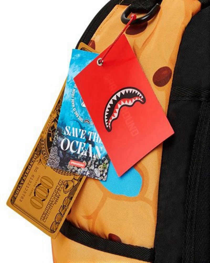 Orange Sprayground Cookie Monster Munchies Backpacks | 28095-CTFD