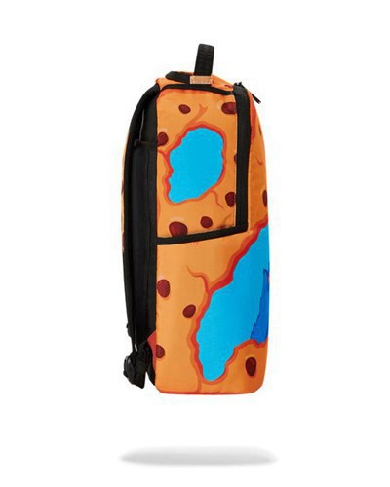 Orange Sprayground Cookie Monster Munchies Backpacks | 28095-CTFD