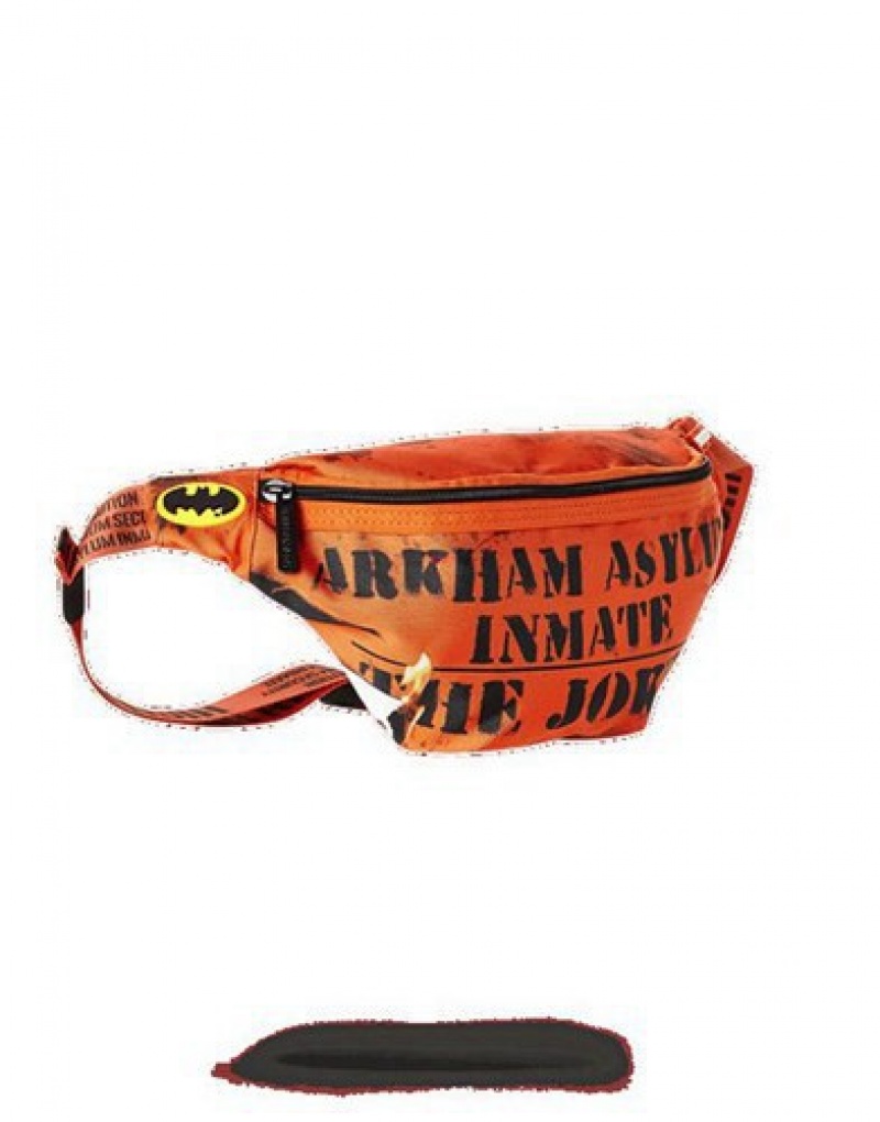 Orange Sprayground Joker Arkham Asylum Crossbody Bags | 30527-SWJY