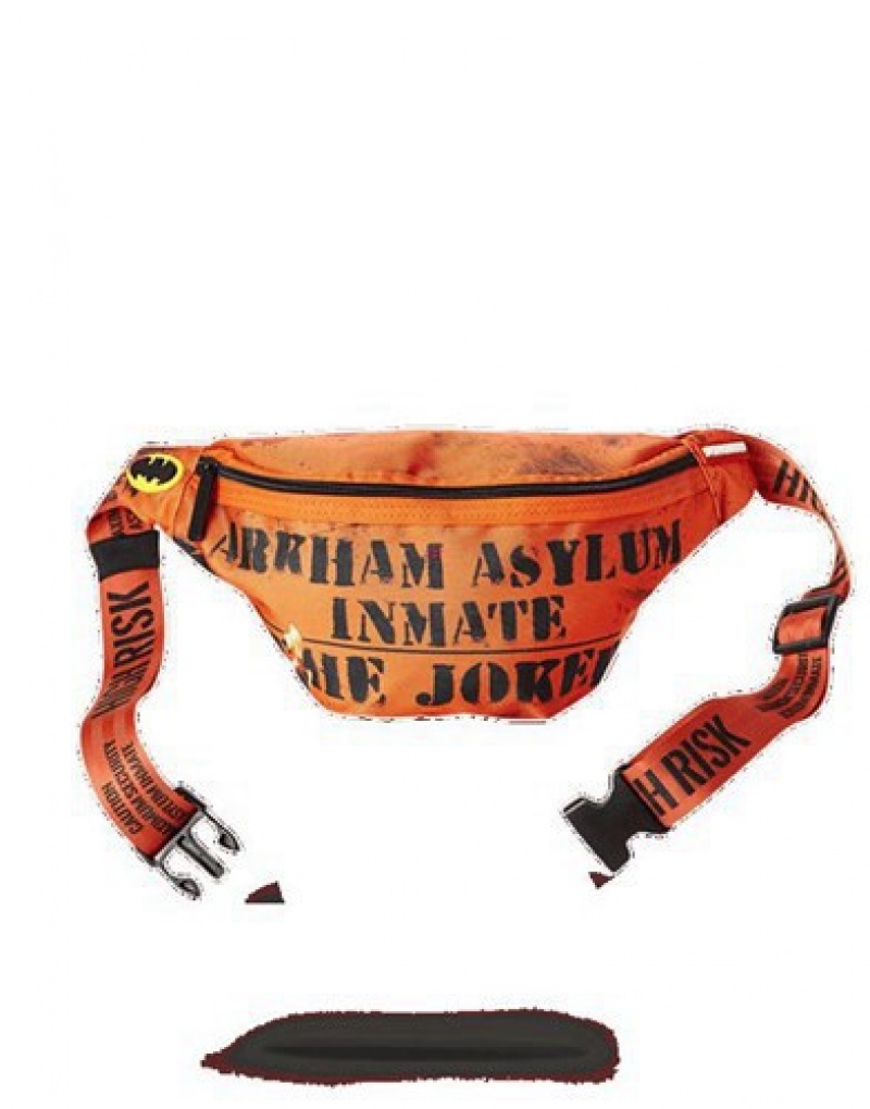 Orange Sprayground Joker Arkham Asylum Crossbody Bags | 30527-SWJY