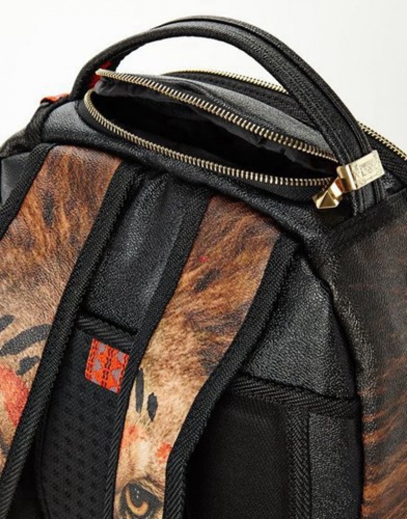 Orange Sprayground King Money Backpacks | 76509-MJGX