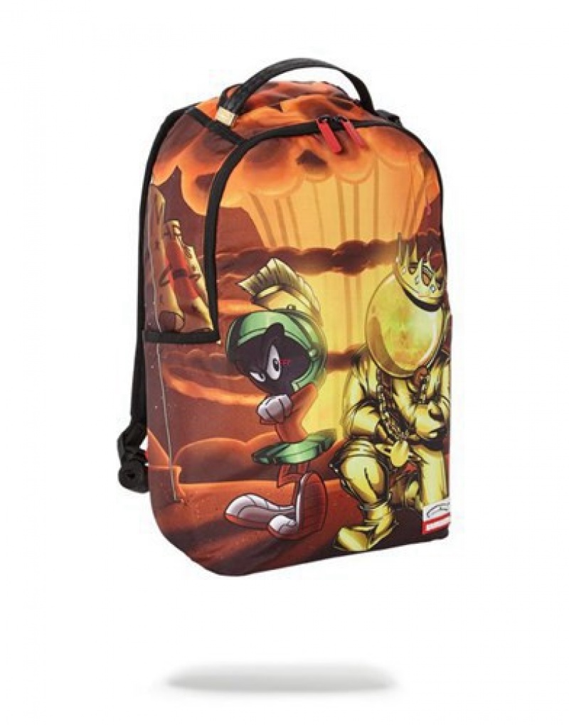 Orange Sprayground Marvin Vs. Astromane Backpacks | 10295-YSJU