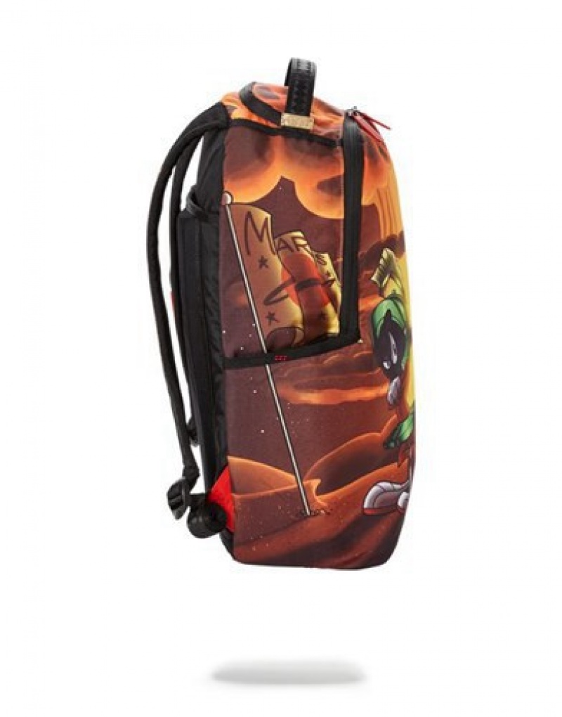 Orange Sprayground Marvin Vs. Astromane Backpacks | 10295-YSJU