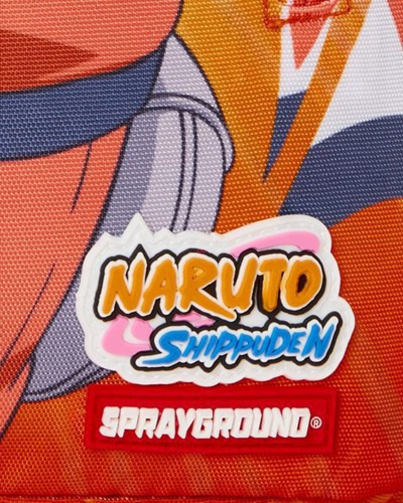 Orange Sprayground Naruto Bustin Shark (Dlxr) Backpacks | 96074-KSZX