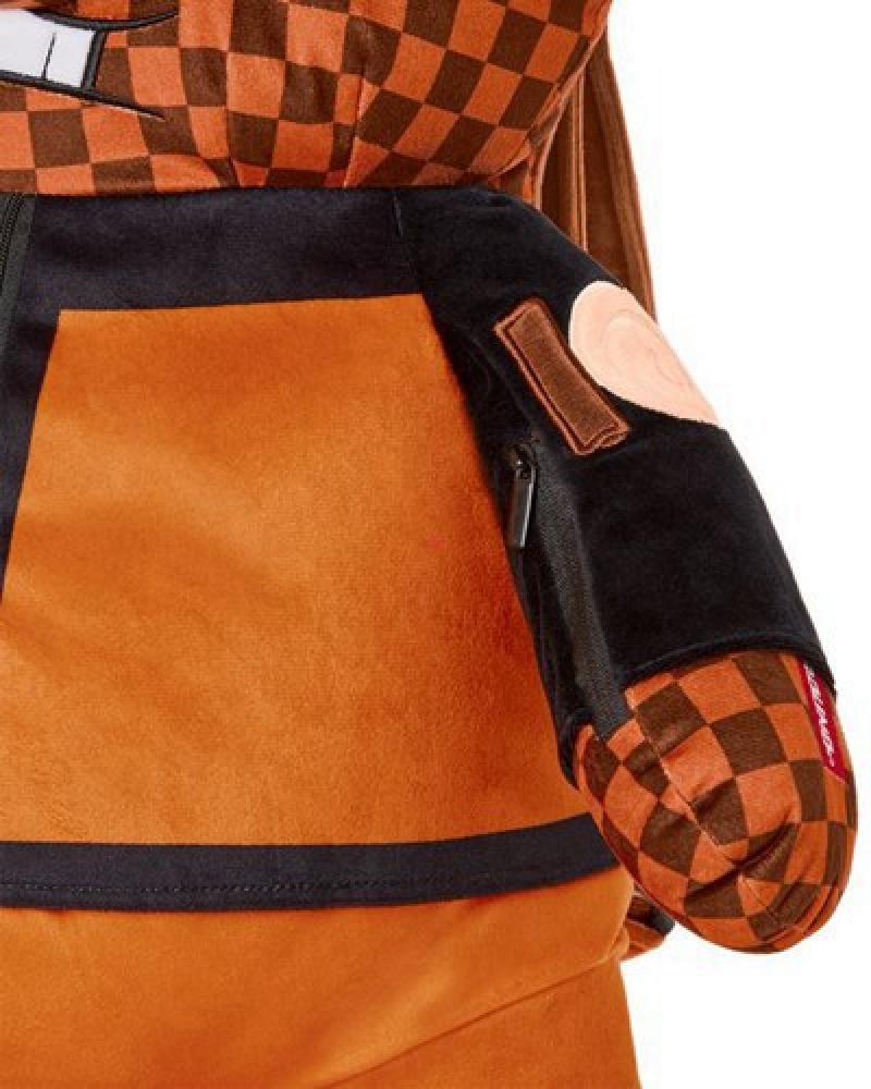 Orange Sprayground Naruto Moneybear Teddybear Backpacks | 69437-MSQP