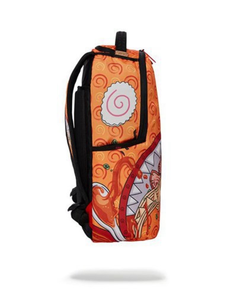 Orange Sprayground Naruto Ramen Shark バージョン2 (Dlxr) Backpacks | 89716-BDTK