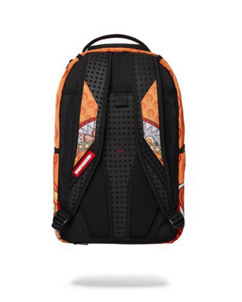 Orange Sprayground Naruto Ramen Shark バージョン2 (Dlxr) Backpacks | 89716-BDTK