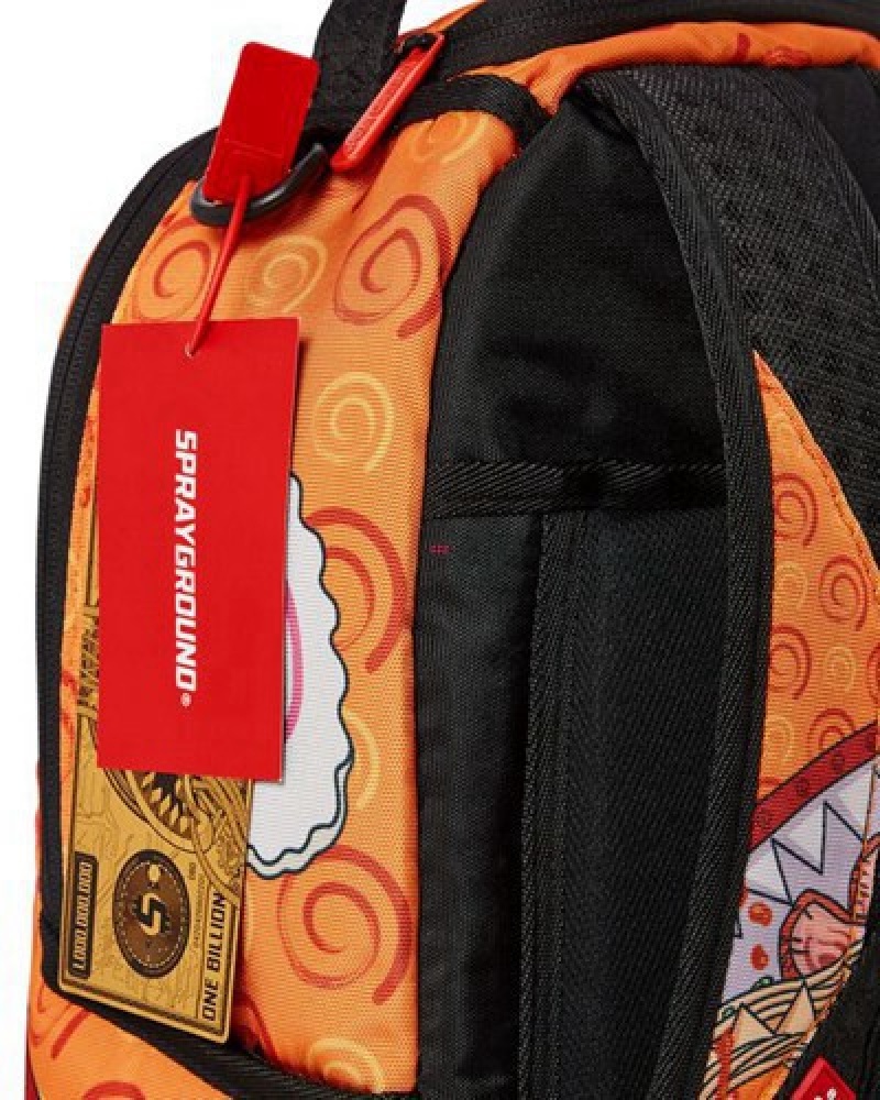 Orange Sprayground Naruto Ramen Shark バージョン2 (Dlxr) Backpacks | 89716-BDTK