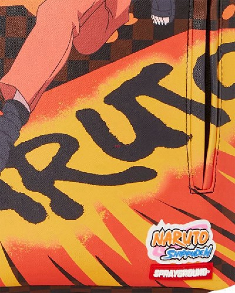 Orange Sprayground Naruto Splash (Dlxv) Backpacks | 95072-SHNJ