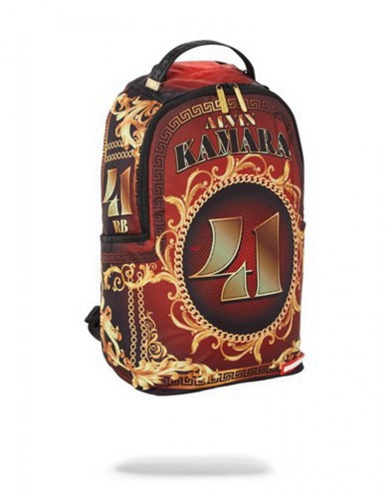 Orange Sprayground Nfl Alvin Kamara Backpacks | 02985-YRQU