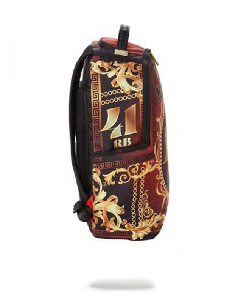 Orange Sprayground Nfl Alvin Kamara Backpacks | 02985-YRQU