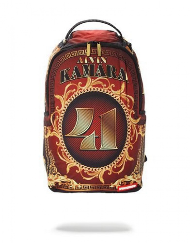 Orange Sprayground Nfl Alvin Kamara Backpacks | 02985-YRQU