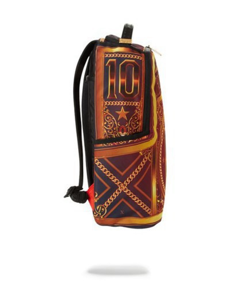 Orange Sprayground Nfl Deandre Hopkins Backpacks | 31879-PBNO