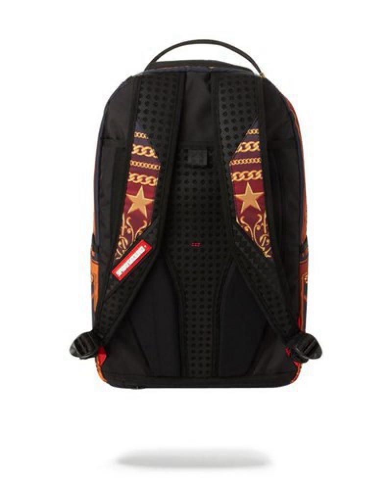 Orange Sprayground Nfl Deandre Hopkins Backpacks | 31879-PBNO