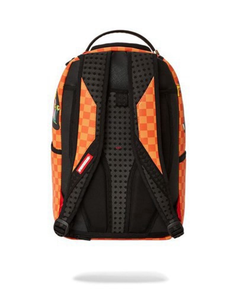 Orange Sprayground Nickelodeon Shark Feast (Dlxv) Backpacks | 48127-MRPN