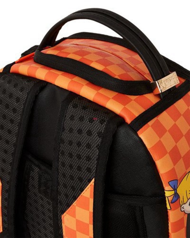 Orange Sprayground Nickelodeon Shark Feast (Dlxv) Backpacks | 48127-MRPN