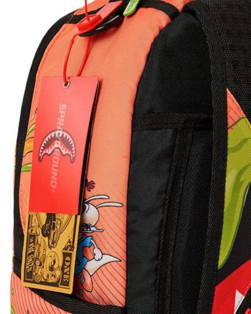 Orange Sprayground Nickelodeon Slime Party (Dlxr) Backpacks | 23659-JYXN