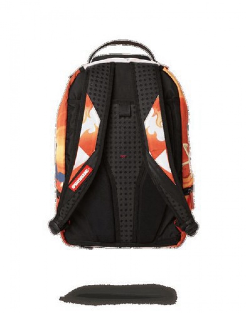 Orange Sprayground Pokemon Charmander Fire Shark Backpacks | 89610-XFIM