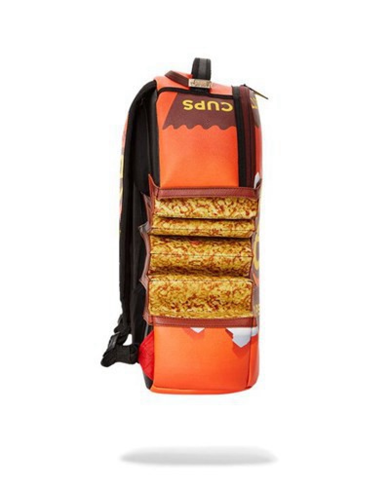 Orange Sprayground Reese's Shark Bite (Dlxv) Backpacks | 17298-XGKU