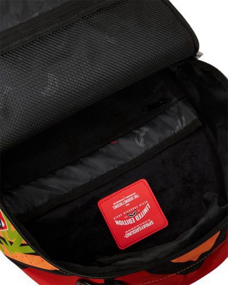 Orange Sprayground Stay Out Of My Lane (Dlxr) Backpacks | 83204-ZSFQ