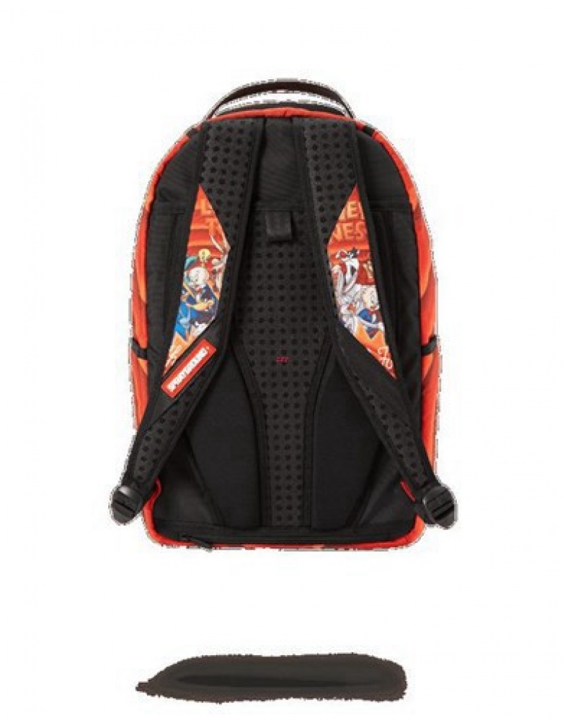 Orange Sprayground That's All Sharks! Backpacks | 70164-KGIO