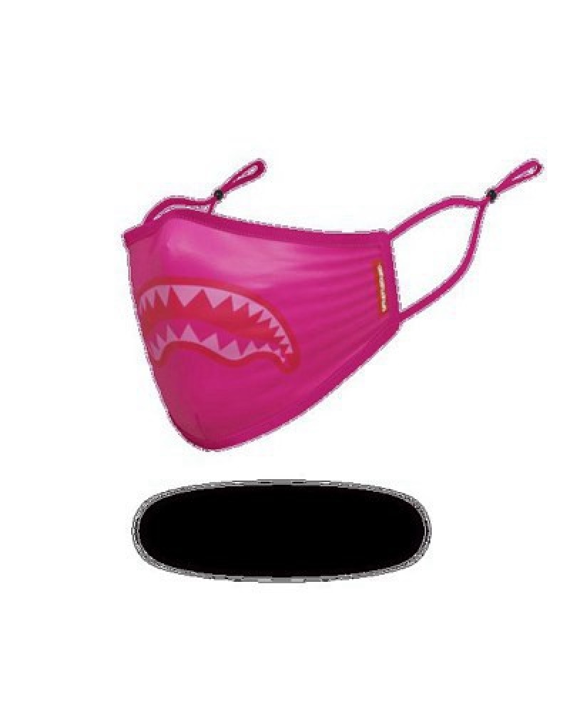 Pink Sprayground Adult Pink Shark Form-fitting Face Masks | 85169-BXPM