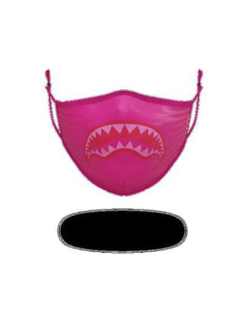 Pink Sprayground Adult Pink Shark Form-fitting Face Masks | 85169-BXPM