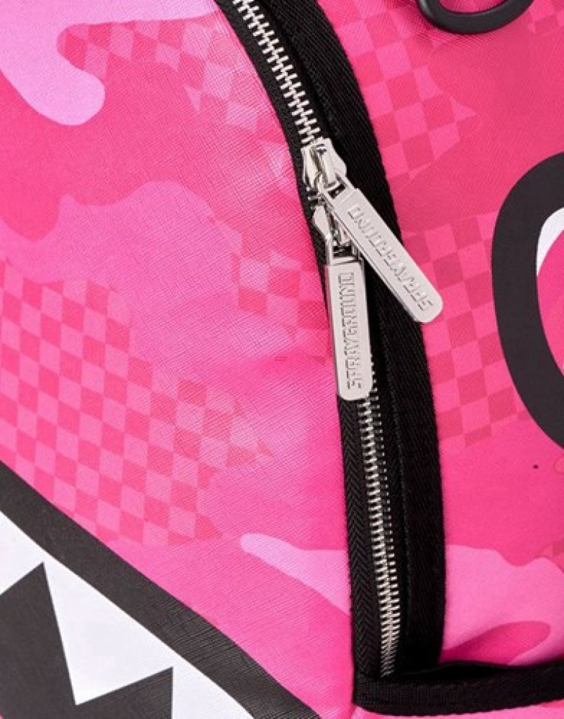 Pink Sprayground Anime Camo Backpacks | 87315-KEHD