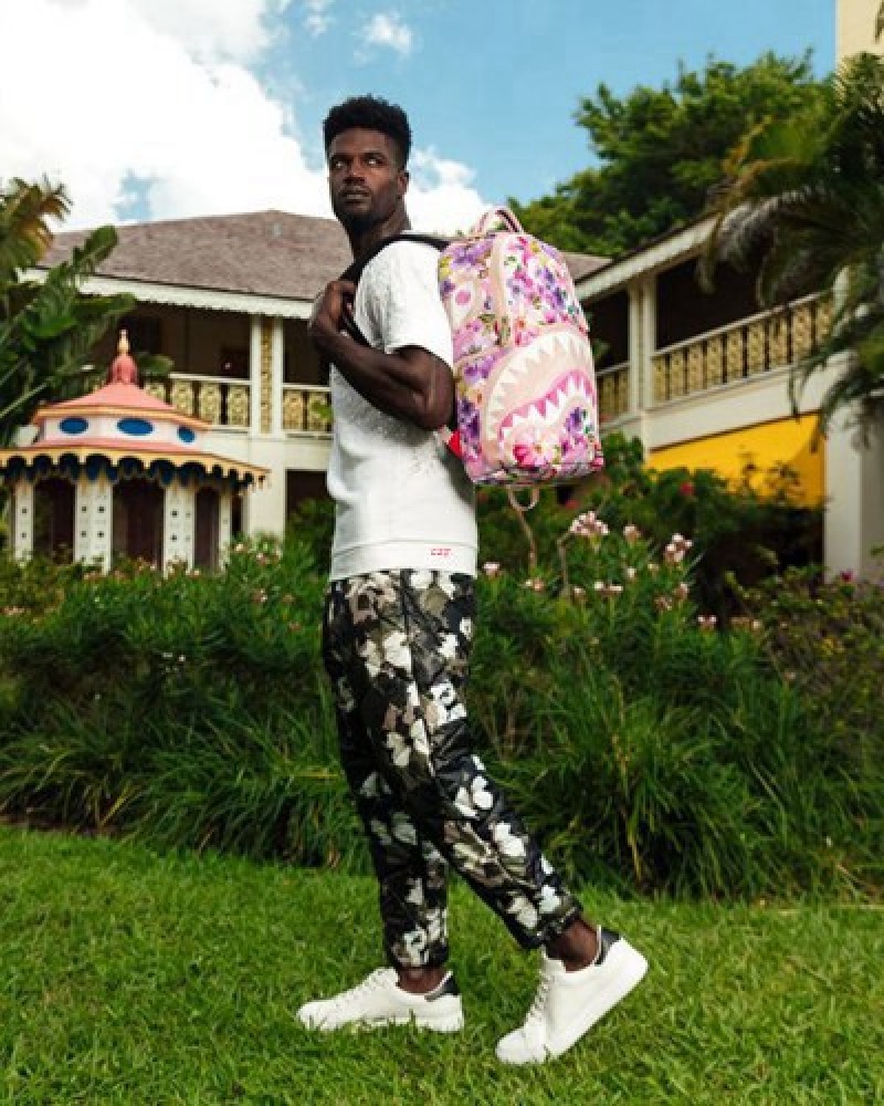 Pink Sprayground Botanic Villa Chilla (Dlxv) Backpacks | 40651-FCVL