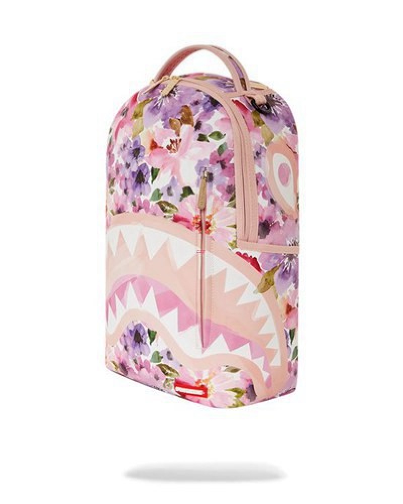 Pink Sprayground Botanic Villa Chilla (Dlxv) Backpacks | 40651-FCVL