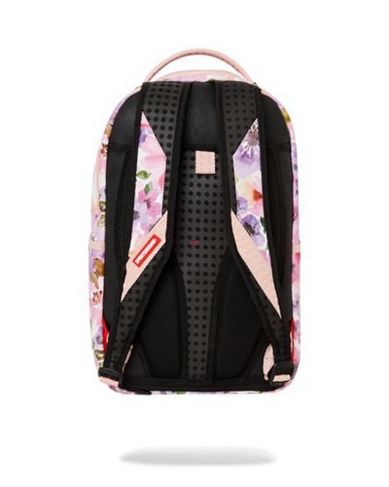 Pink Sprayground Botanic Villa Chilla (Dlxv) Backpacks | 40651-FCVL