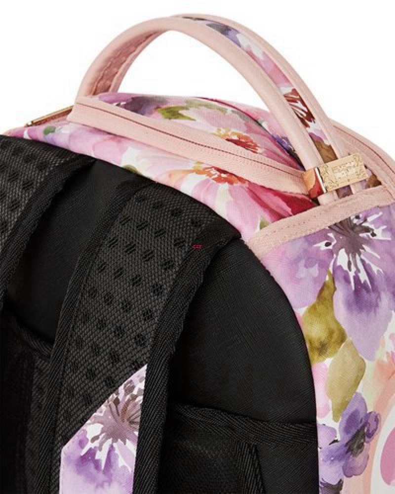 Pink Sprayground Botanic Villa Chilla (Dlxv) Backpacks | 40651-FCVL